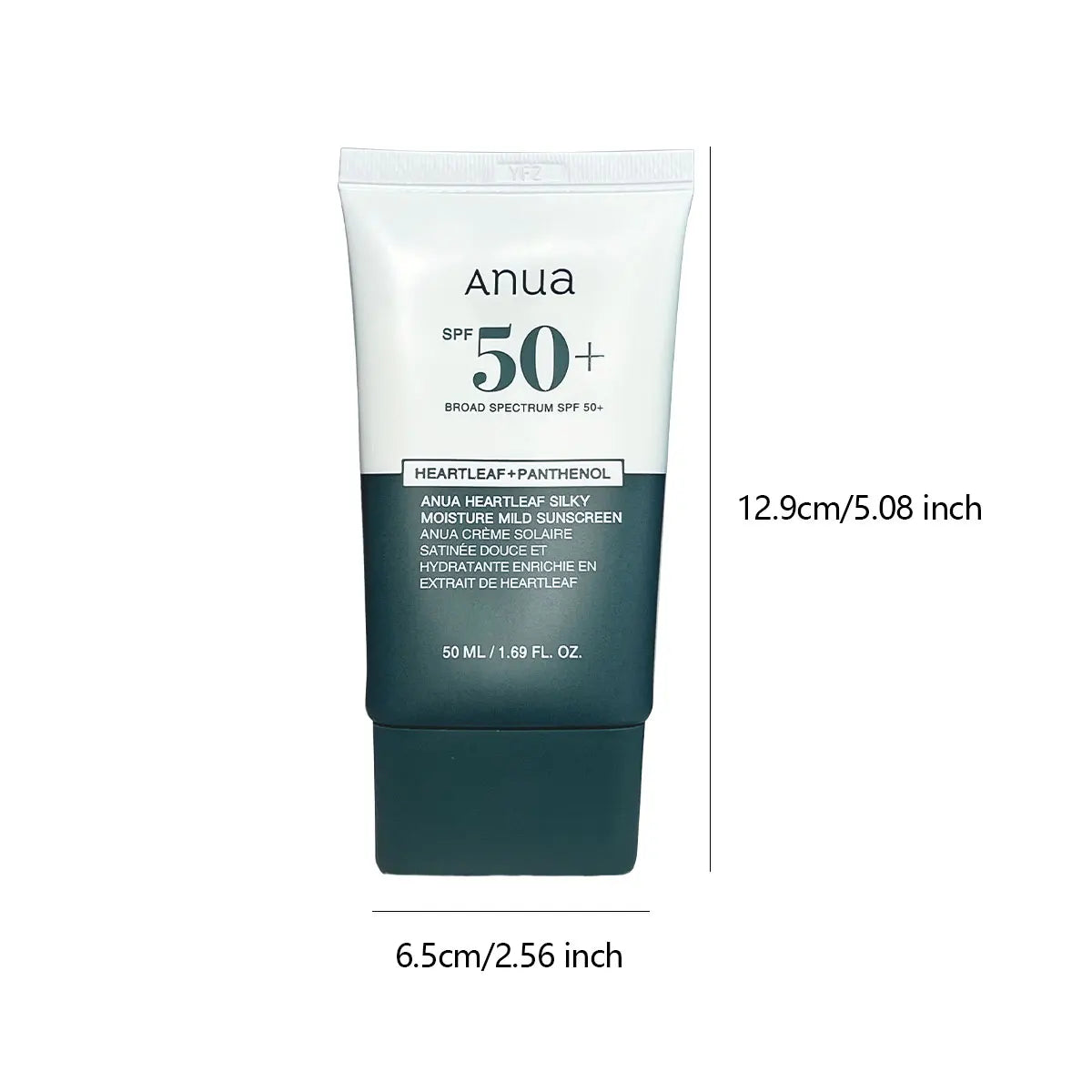 ANUA HEARTLEAF SILKY SUNCREAM 50ML, Silky Texture, Fresh Skin Feel, Korean Cosmetics, Korean Skincare