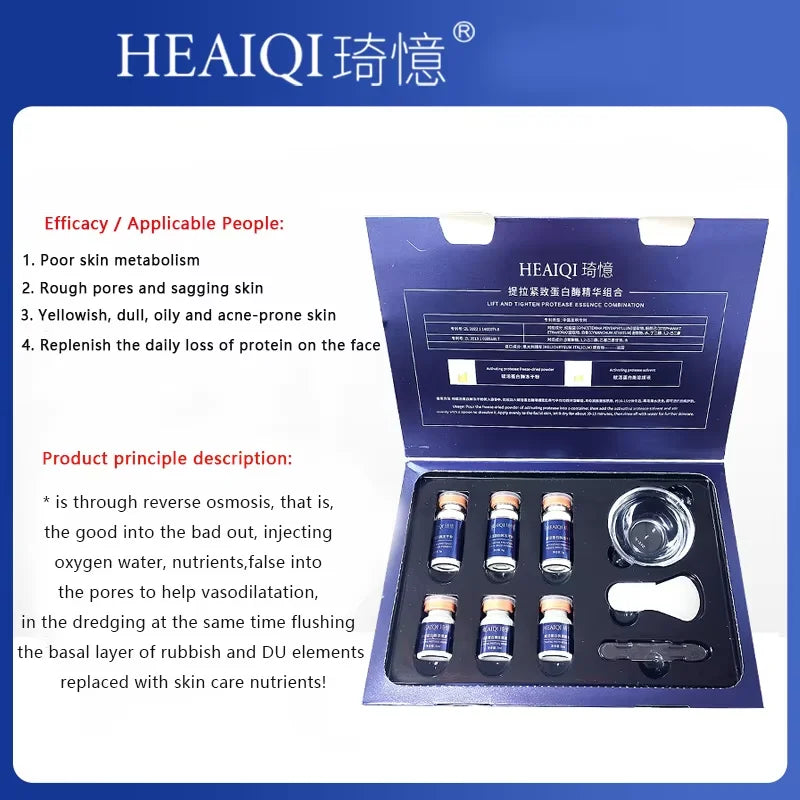 Korea Facial Protease Collagen Peptide Lifting Firming Essence Mask Kit Brightening Moisturizing Reduce Fine Lines SkinCare Set