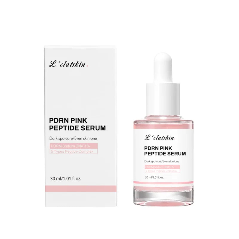 Korean Salmon DNA PDRN Pink Peptide Serum,Niacinamide Pink Glow Facial Serum,Deep Hydration Dull Skin,Uneven Skin Tone Face Care