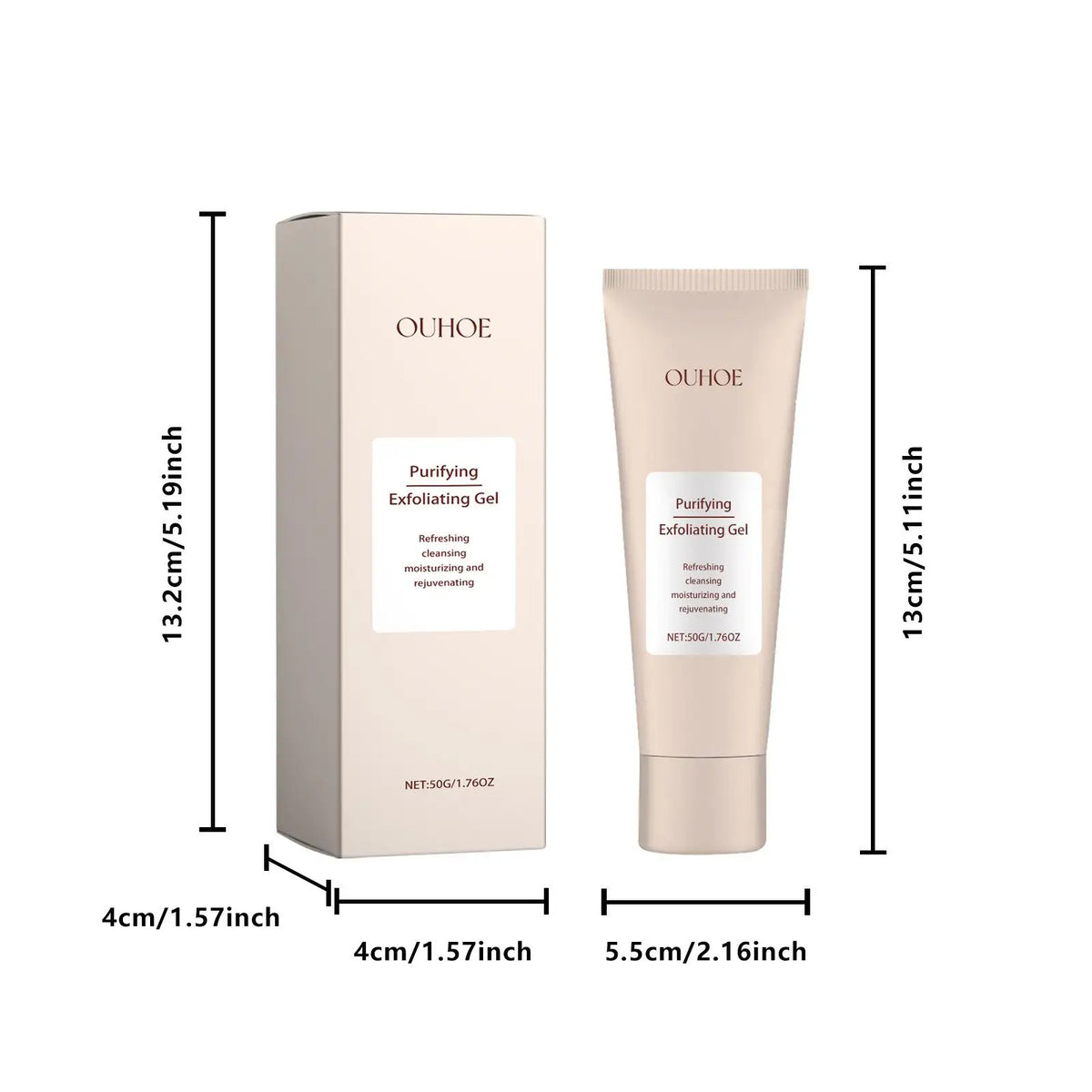 Exfoliating Gel: Skin Gentle Cleansing, Pores Rejuvenation, Blackhead & Acne Control