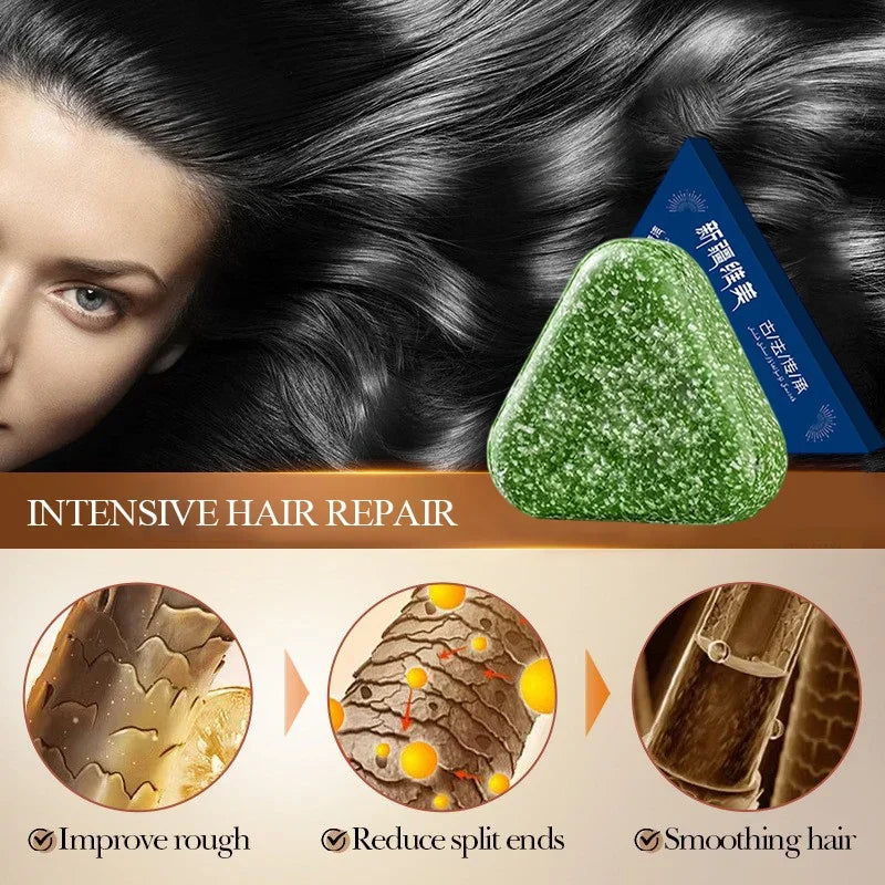 Anti Hair Loss Shampoo Bar With Cypress Leaf & Usnea, Controls Oily Hair & Dandruff, Relieves Scalp Volumizing Natural Hair Care