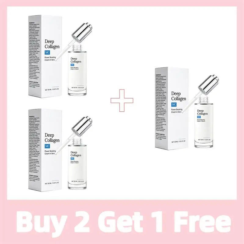 30ml Deep Collagen Power Boosting Cream In Serum Lightweight Non‑Greasy Fast‑Absorbing Daily Facial Skin Care Essence For Face