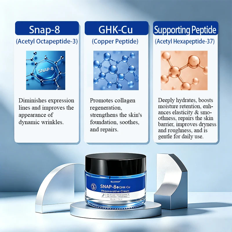 B Snap-8 GHK-Cu Regenerative Cream Anti-Aging Peptide Moisturizer Fine Lines Firming Skin Barrier Repair Long-Lasting Hydration