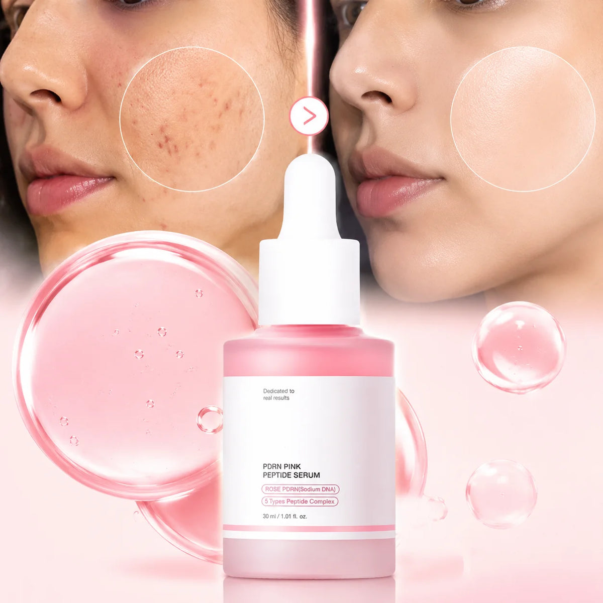 Korean Premium Peptide Collagen Serum Deep Hydration Refine Skin Texture