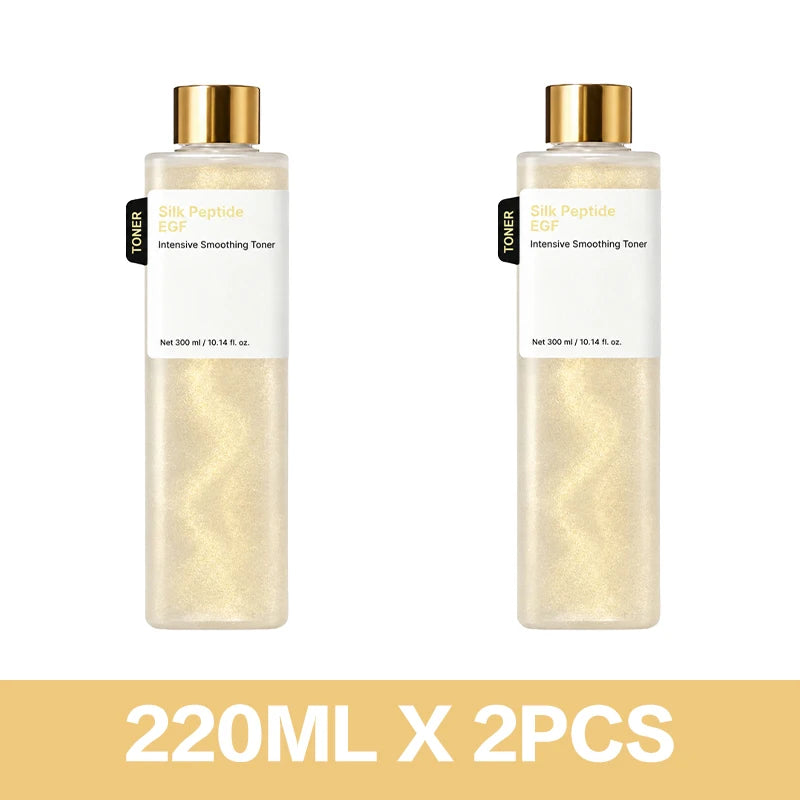 Silk Peptide EGF Facial Toner Gold Particle Smoothing Essence Water Deep Hydration Moisturizing Face Liquid Daily Korea Skincare