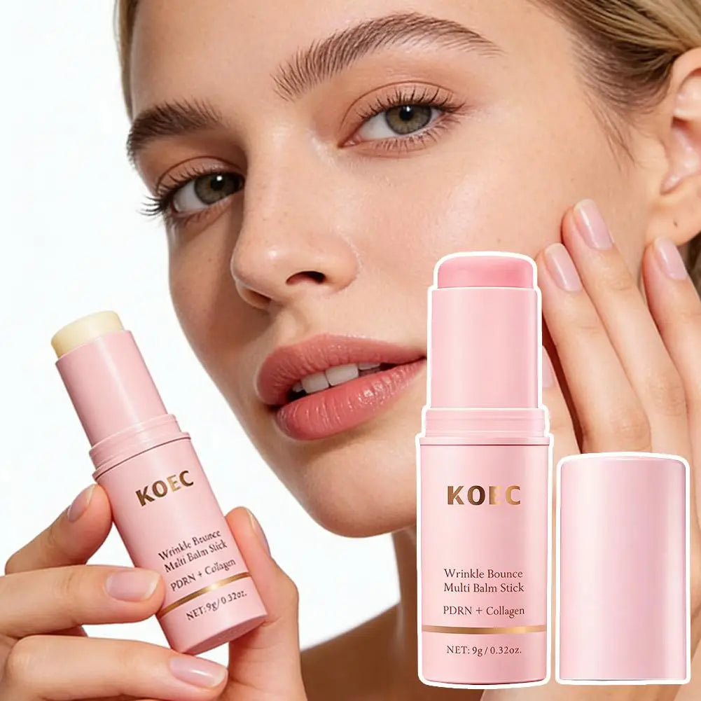 PDRN Collagen Wrinkle Bounce Multi Balm Korean Skin Care Cream Stick For Lasting Moisturizing Smoothing Wrinkle Deep Hydrating