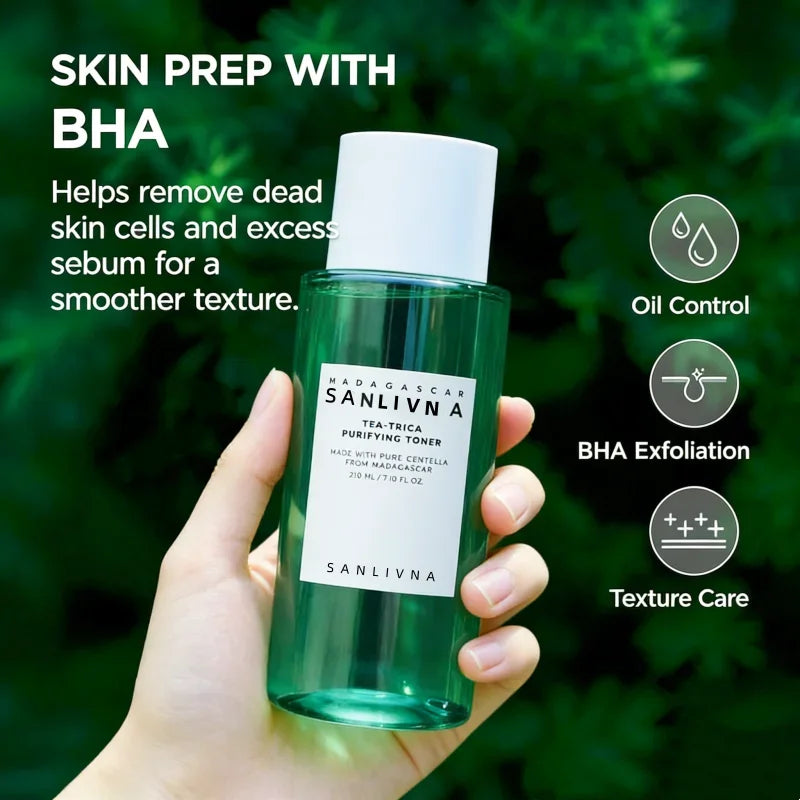 Korean Centella Tea-Trica Oil Control Soothing Toner,Soothing Ampoule Essence Hydrating Refreshing Face Serum Skincare Products
