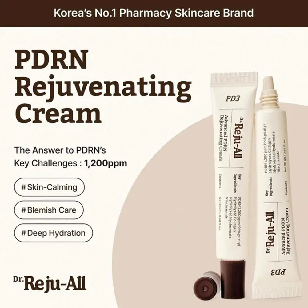 20ml Korean Dr.Reju-All Advanced PDRN Rejuvenating Cream Original Brand Collagen Niacinamide Repair Skin Barrier Smoothing Cream