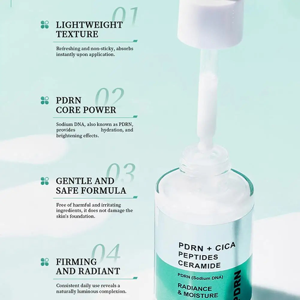 Korea PDRN+CICA Peptides Ceramide Essence With High Concentration Centella Asiatica Deeply Repairs & Enhances Skin Elasticity