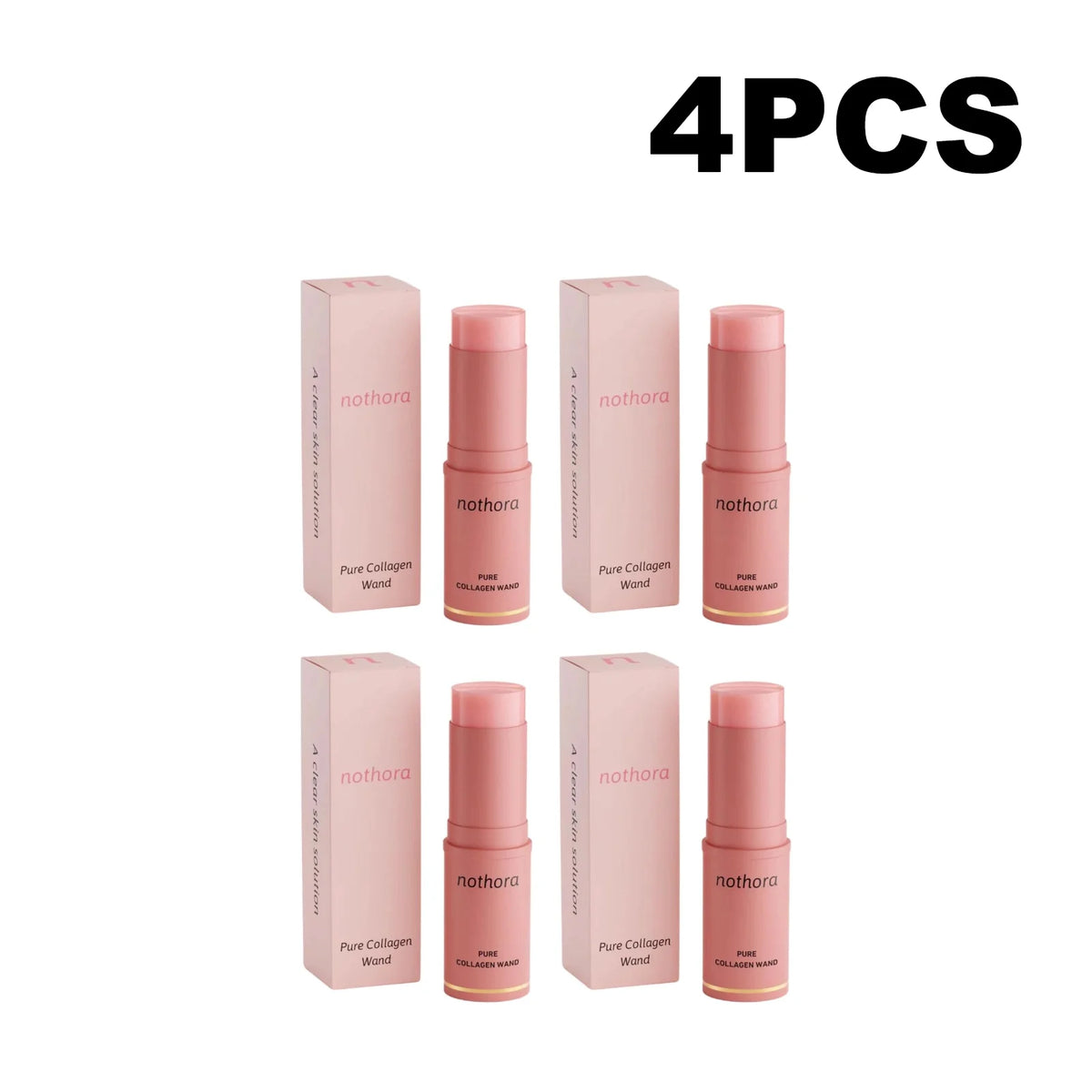 Nothora Pure Collagen Wand Pink Multi Balm Stick Enhance Radiance Boost Elasticity Facial Moisturizer Plumping For Face Eye Neck
