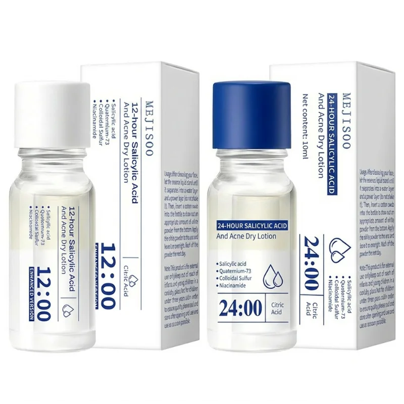 Korean Salicylic Acid Acne Remove Lotion 10ml Reduce Facial Dryness Acne Control Oil Refresh Not Greasy Day&Night Double Repair