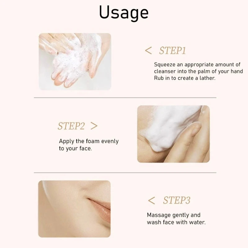 Rice Cleansing Mousse,Deep Cleansing Face Wash 120ml Gentle Pore Cleansing & Makeup Removal,Hydrating Face Cleansing Products